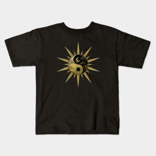 Crystal Yin Yang Sunburst Kids T-Shirt